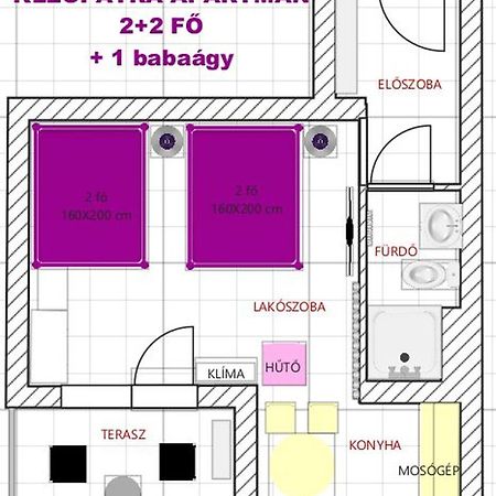 Kleopatra Apartman ハイデゥソボスロー エクステリア 写真
